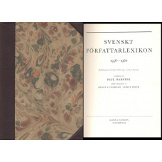 Svenskt författarlexikon
1956-1960
Biobibliografisk handbok 
till Sveriges moderna litteratur
Lexikon och register A-Ö
