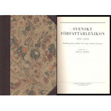Svenskt författarlexikon
1941-1950
Biobibliografisk handbok
 till Sveriges moderna
 litteratur
A-Ö
