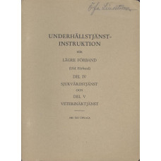 Underhållstjänstinstruktion
för lägre förband
UhI Förband