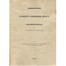 Handledning i
kvalitativ oorganisk
analys i
halvmikroskala