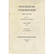Stockholms tänkeböcker
från år 1592
Del XVIII 1629