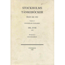 Stockholms tänkeböcker
från år 1592
Del XVIII 1629