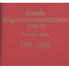 Svenska Byggnadsarbetareförbundet
Avd 19
Sundsvall-Ådalen
1886-1986