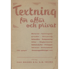 Textning för affär och privat