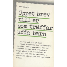 Öppet brev till er
som träffar udda barn