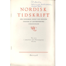 Norden - ett begrepps historia
Nordisk tidskrift för vetenskap, konst och industri
utgiven av Lettersted 
Nordiska föreningen
Ny serie i samarbete med 
Föreningarna Norden
Särtryck