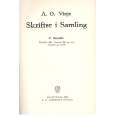 Skrifter i samling V
Bandet
Einskilde dikt
Umsette dikt og vers
Storegut og Staale