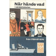 När hände vad i världshistorien från
1789-1970